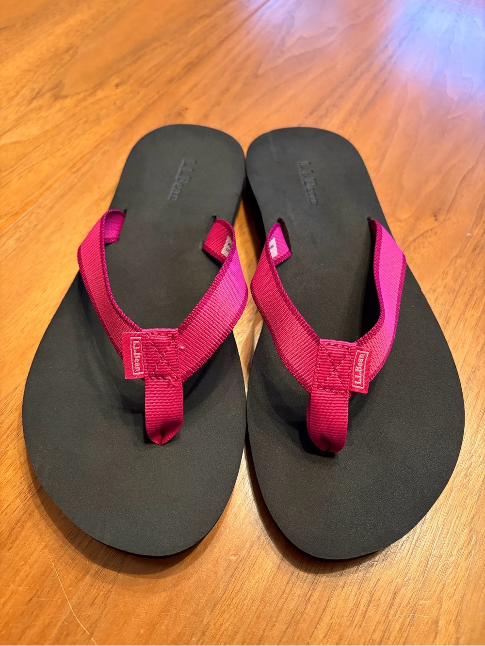 L.L. Bean Hot Pink Webbing Strap Sandals